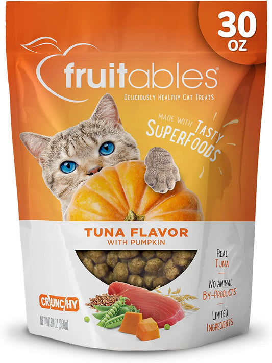 Cat Treats – Crunchy Treats for Cats – Healthy Low Calorie Treats Packed with Protein – Free of Wheat, Corn and Soy – Made with Real Tuna with Pumpkin – 30 Ounces